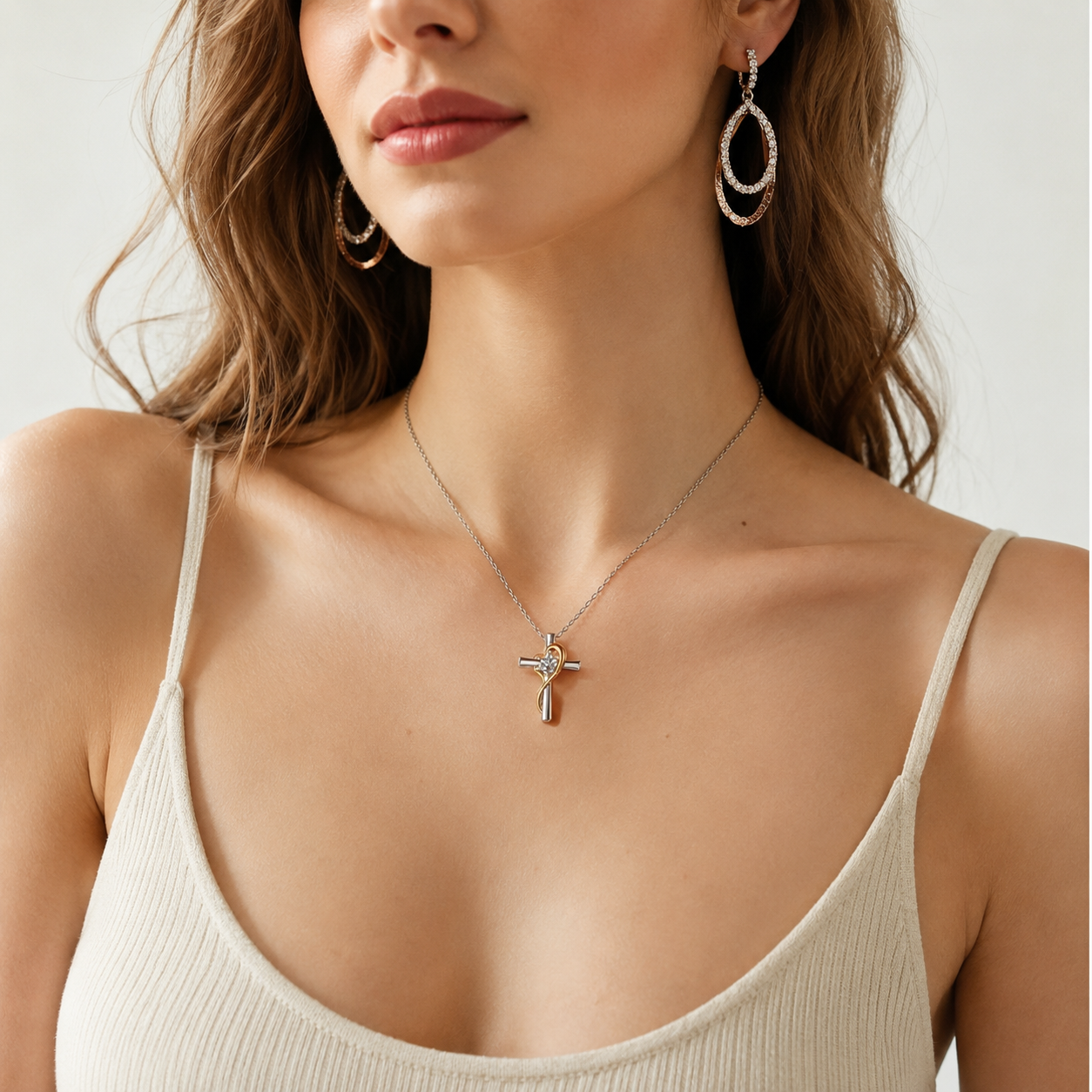 sterling silver cross necklace