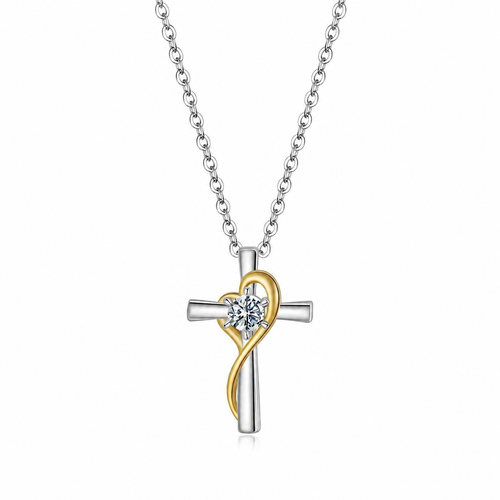 silver cross necklace