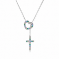 rainbow cross necklace