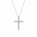 moissanite cross necklace for women
