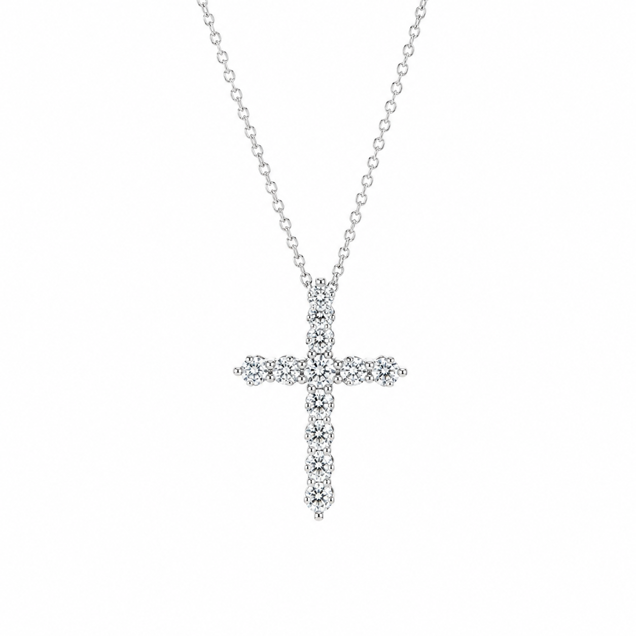moissanite cross necklace for women