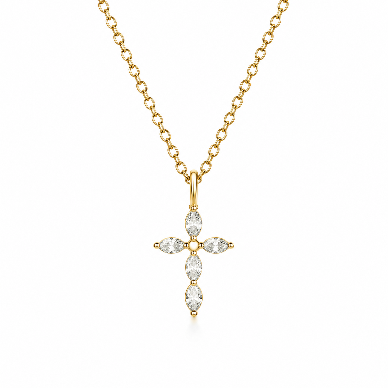 gold cross necklace for women