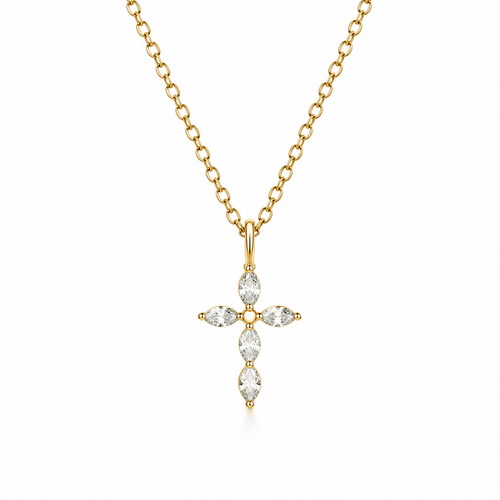 gold cross necklace for women