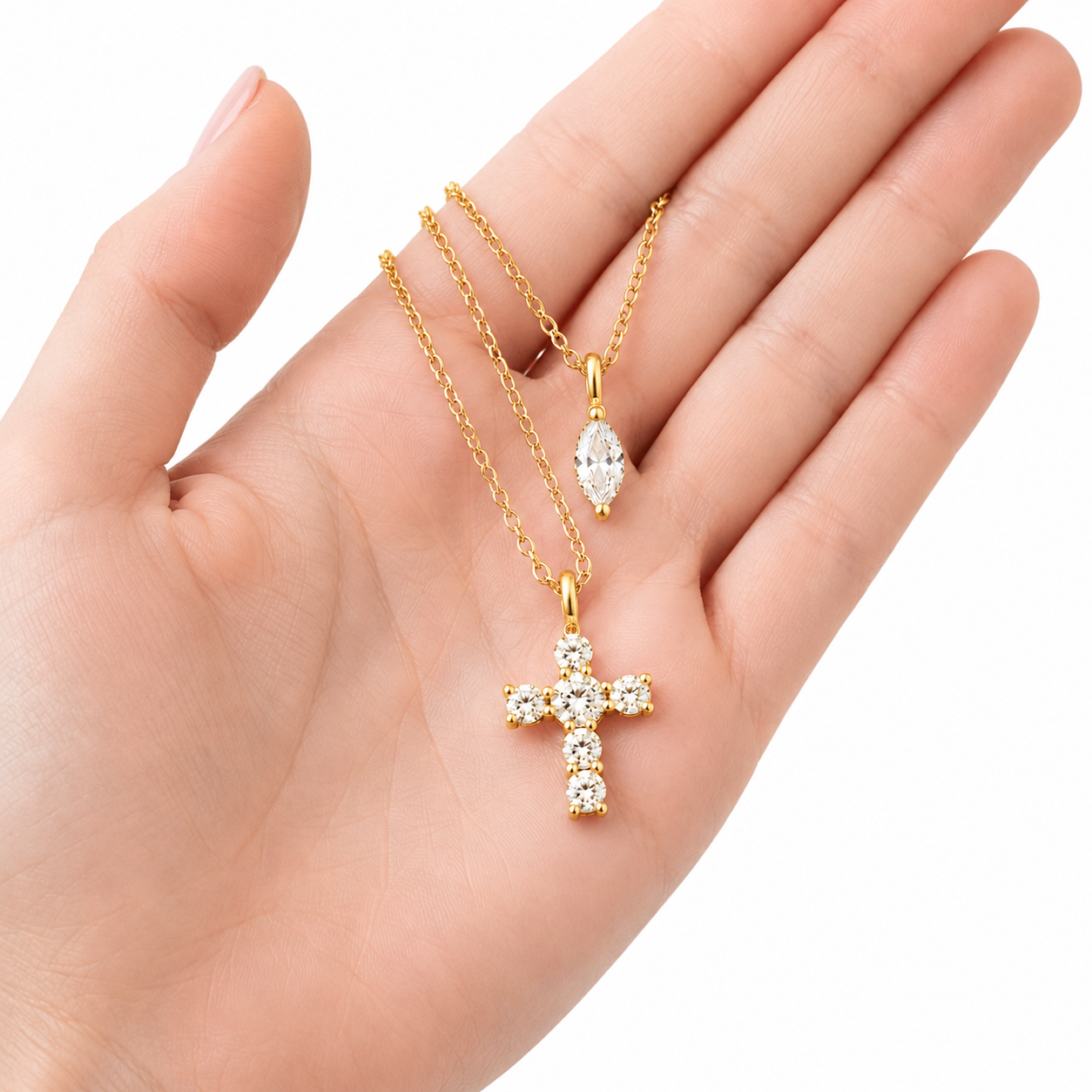 dainty cross necklace