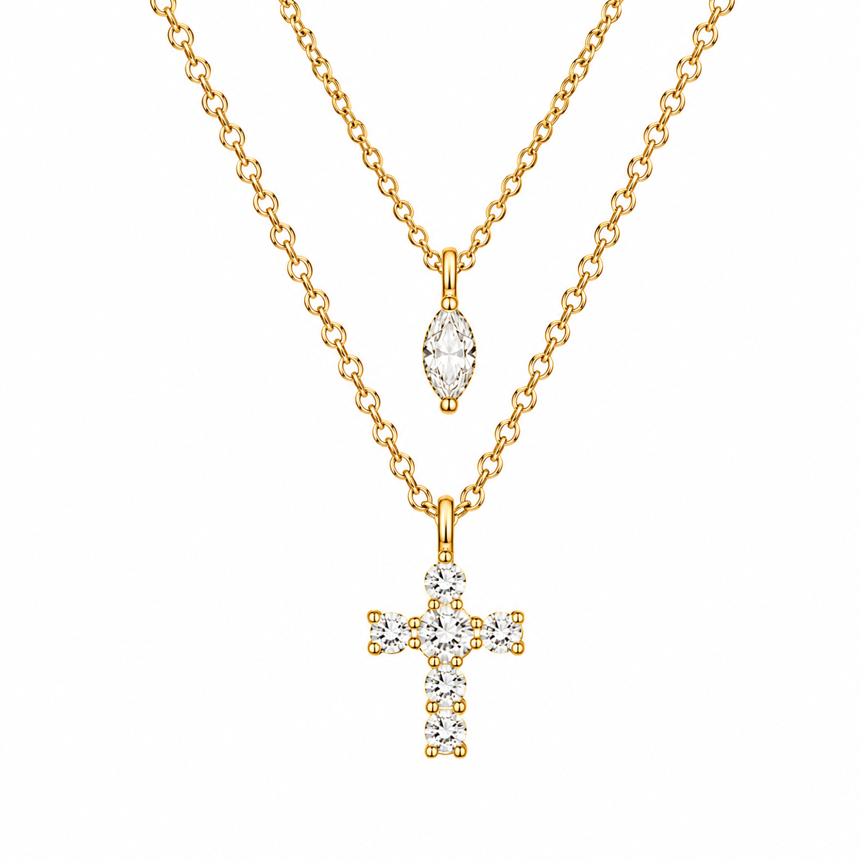 minimalist cross necklace