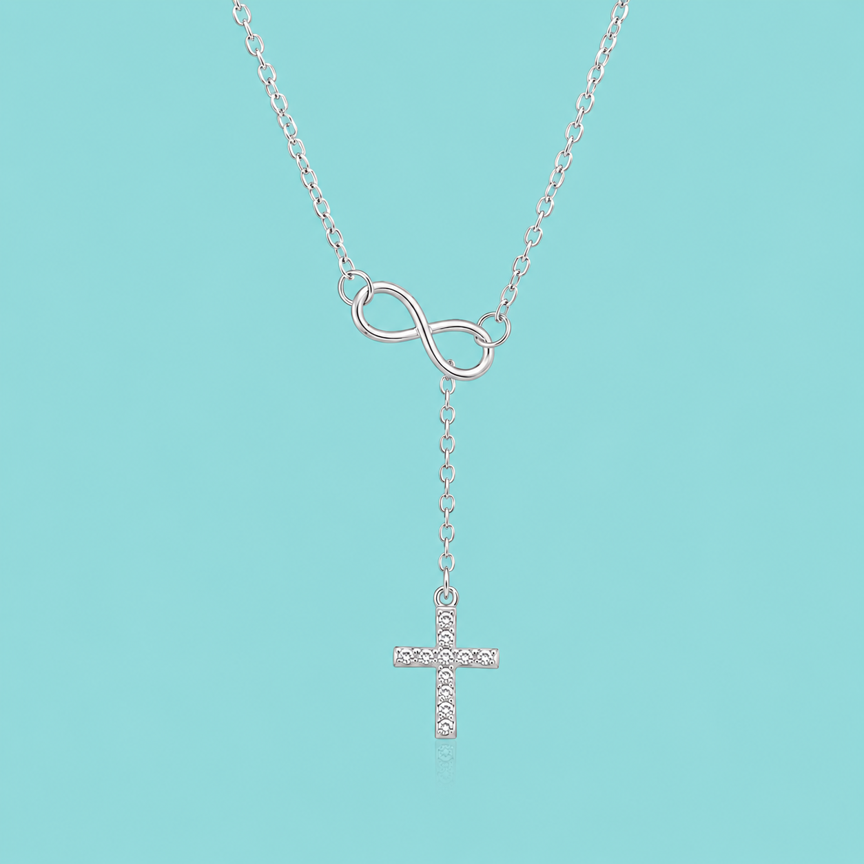 dainty gold cross necklace