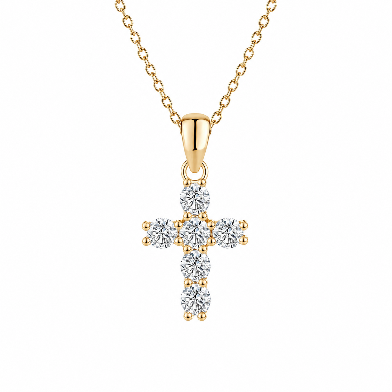 moissanite cross necklace