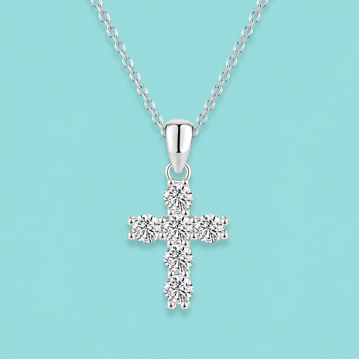 sterling silver moissanite pendant