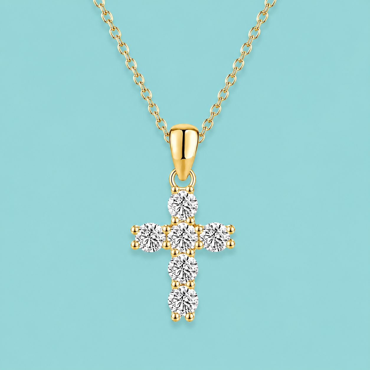 gold moissanite necklace