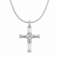 minimalist silver cross necklace