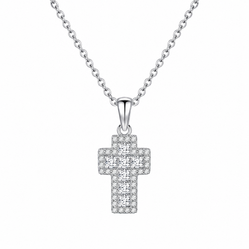 crystal cross necklace