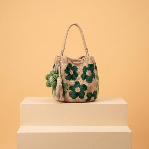 Handmade Crochet Flower Bag