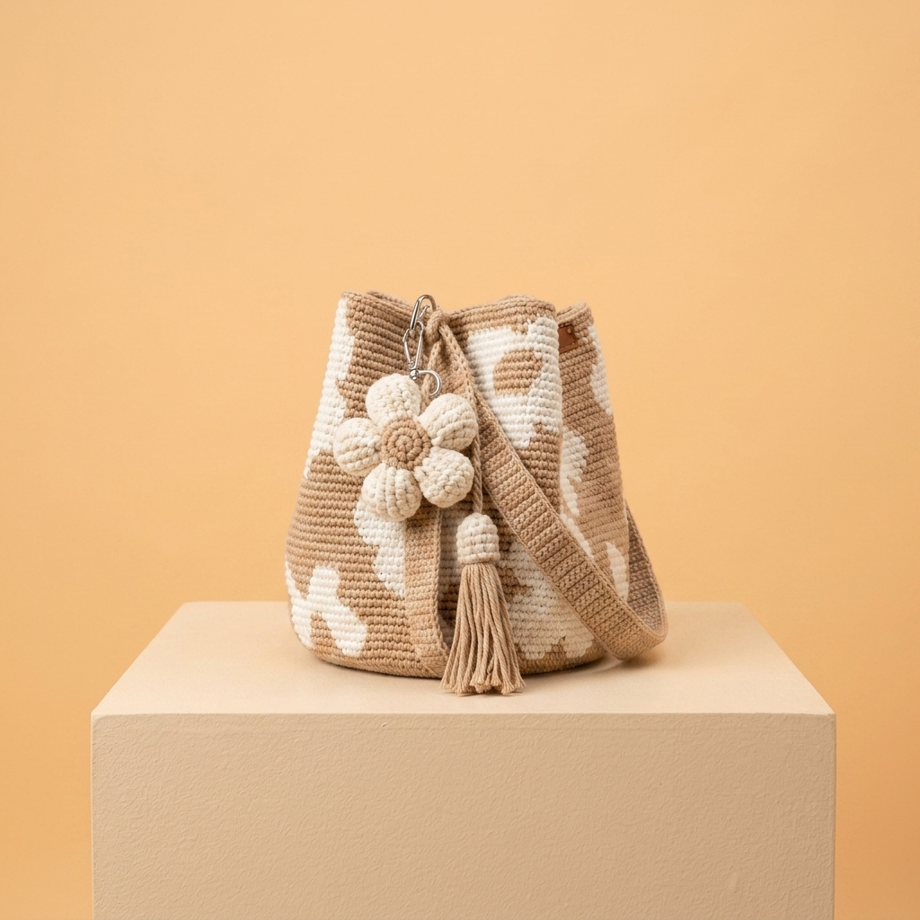 Handmade Crochet Flower Bag